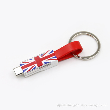 Yijiashishang 13cm 3 in 1 Micro Type C Fast Charger Keychain USB Cable for Android,iOS and Type C Mobile Phone with keyring